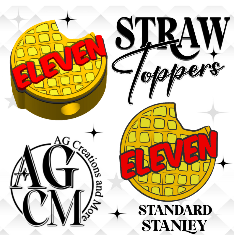 Eleven Waffle 3D Straw Topper