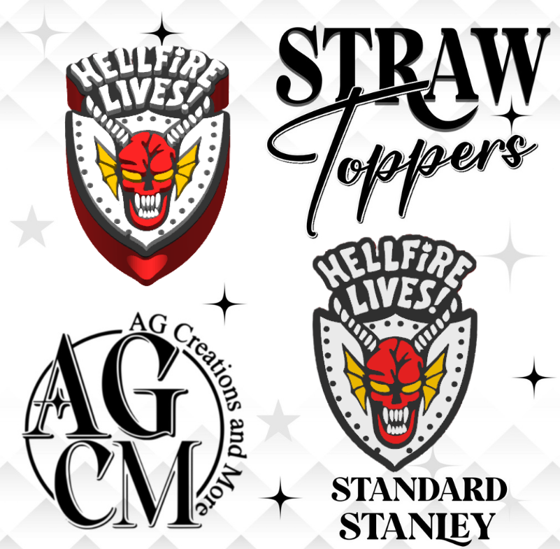 Hell fire lives 3D Straw Topper (Wholesale)