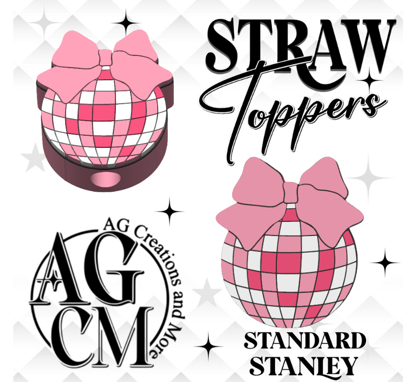 Disco Ball 3D Straw Topper (wholesale)