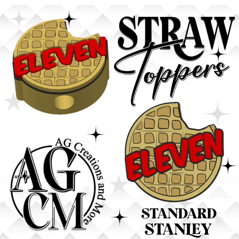 Eleven Waffle 3D Straw Topper