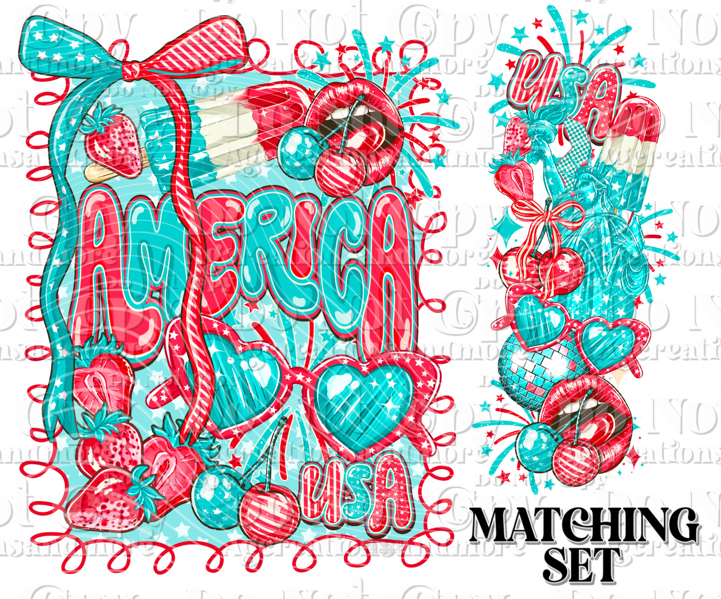 Retro America Set #1 Digital Download PNG