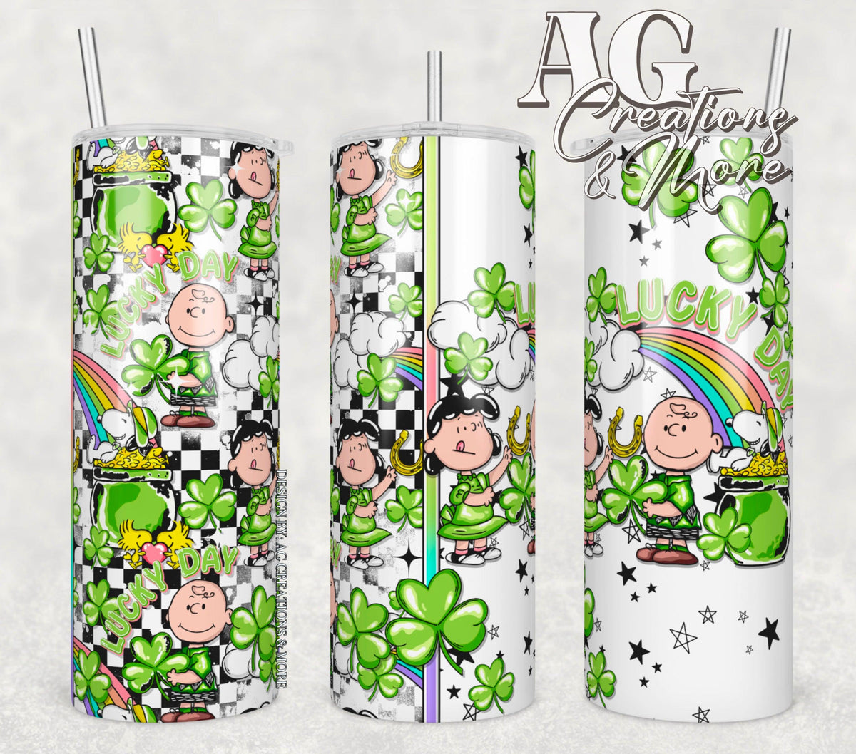 Lucky Day Checker Day Tumbler Digital