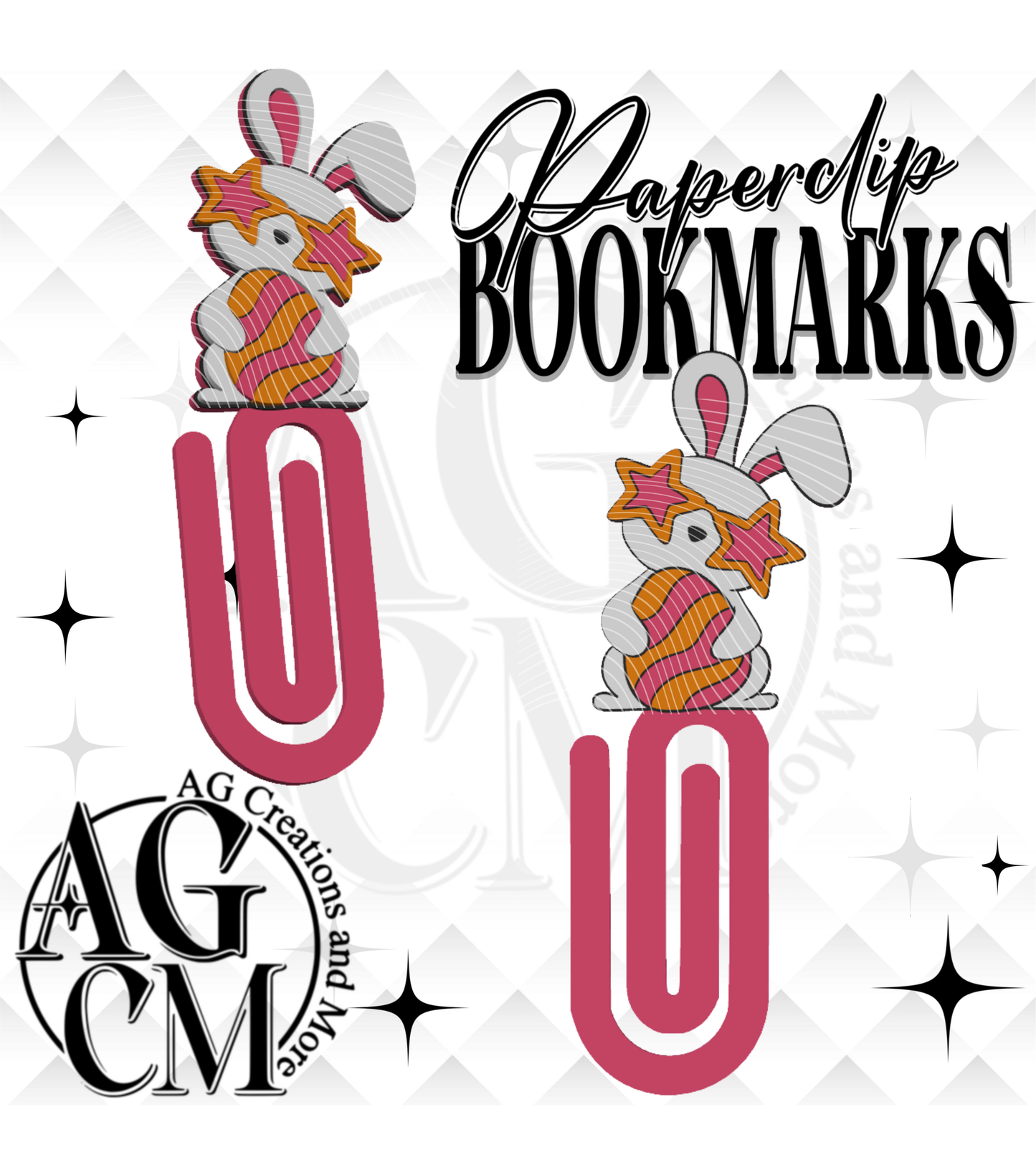 Bunny Glasses Bookmark Paperclip 3MF File