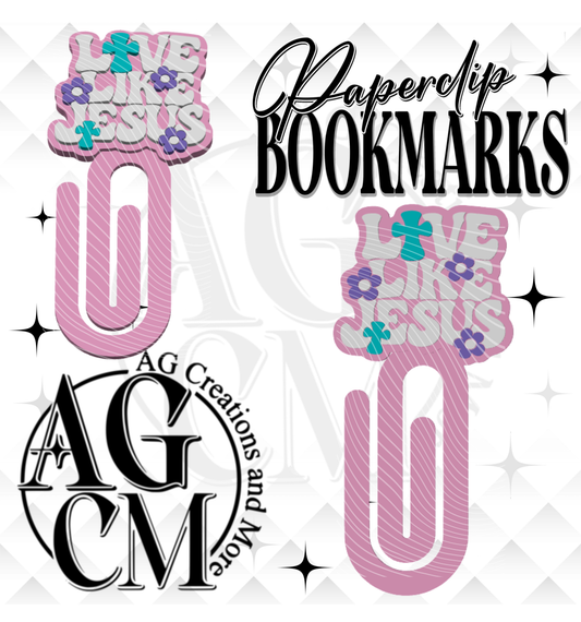 Love like Jesus Bookmark / Paperclip 3MF File