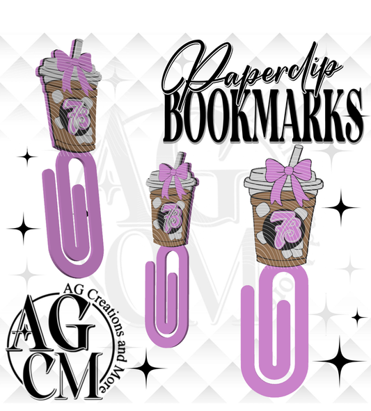Pink Ice Coffee Drink 7B 3D Paperclip / Bookmarks (wholesale)