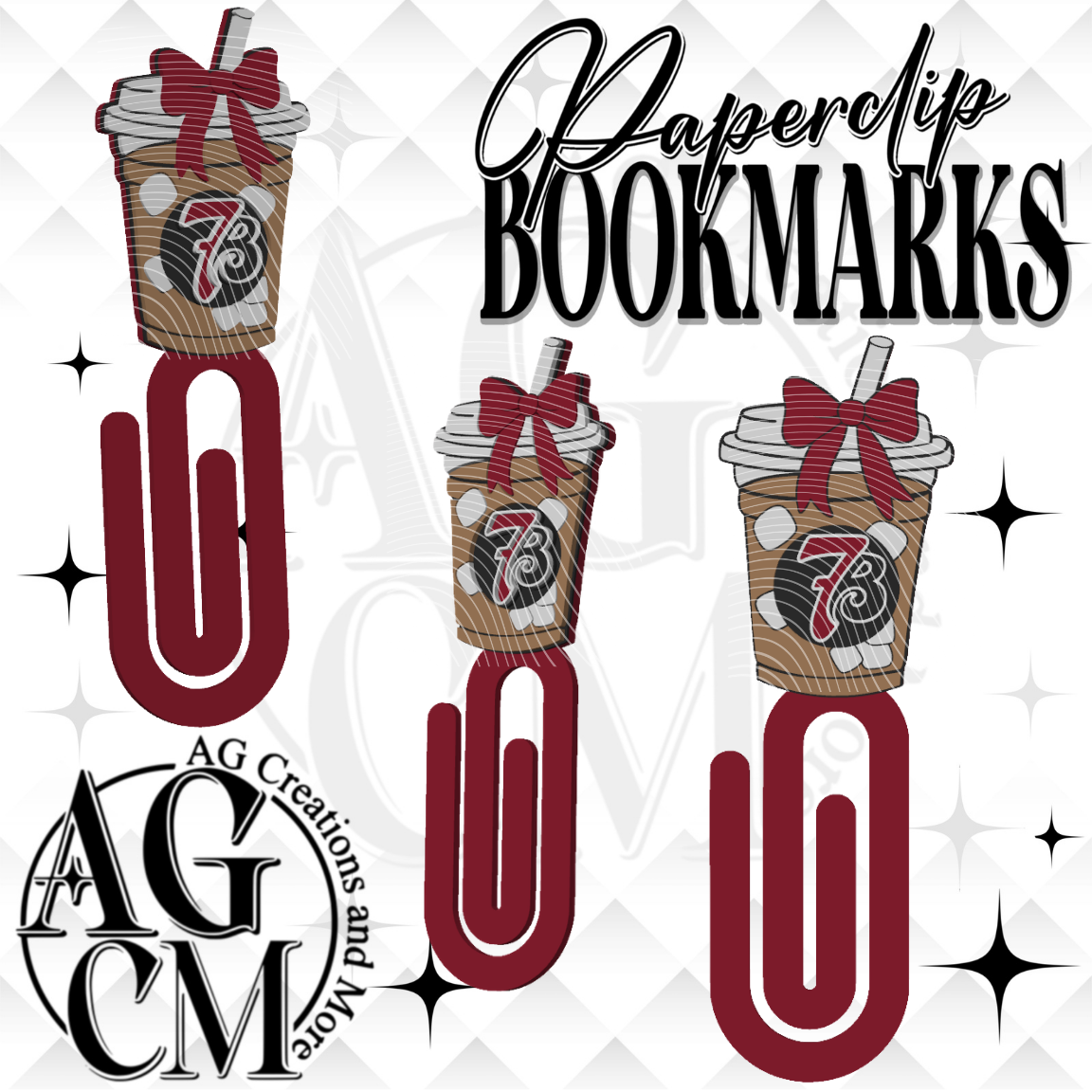 Marron Ice Coffee Drink 7B 3D Bookmark/ Paperclip 3MF File