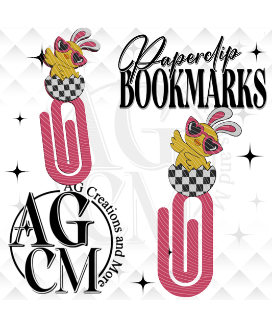 Chick Glasses Checker Egg Paperclip / Bookmarks (wholesale)