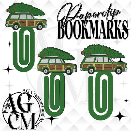 Christmas Station Wagon 3D Bookmark/ Paperclip 3MF File