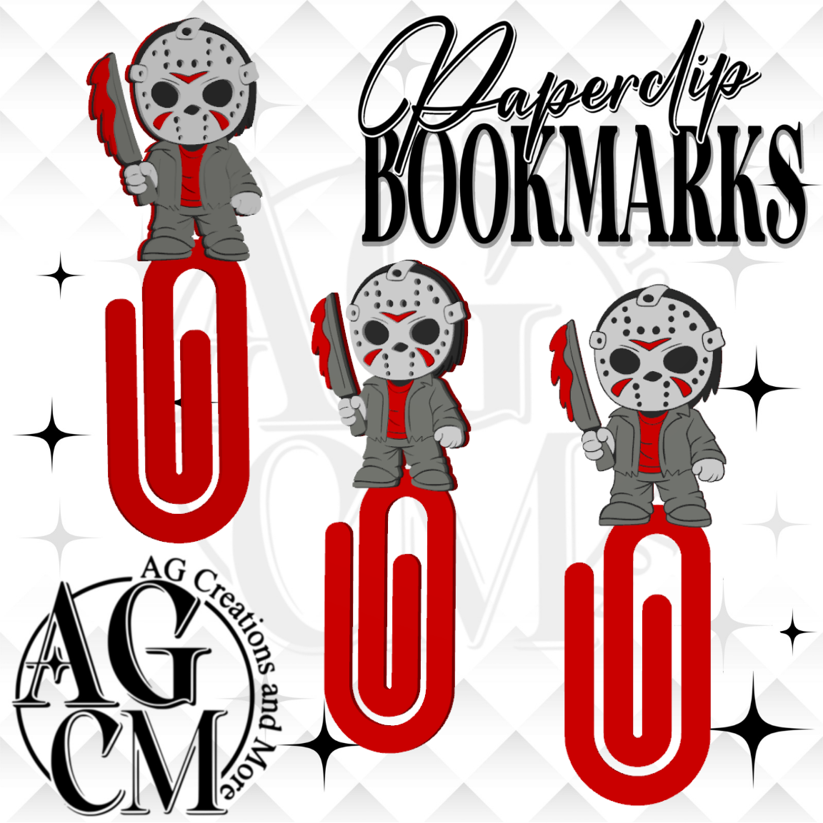Scary Guy (Version 2) 3D Paperclip / Bookmarks (wholesale)
