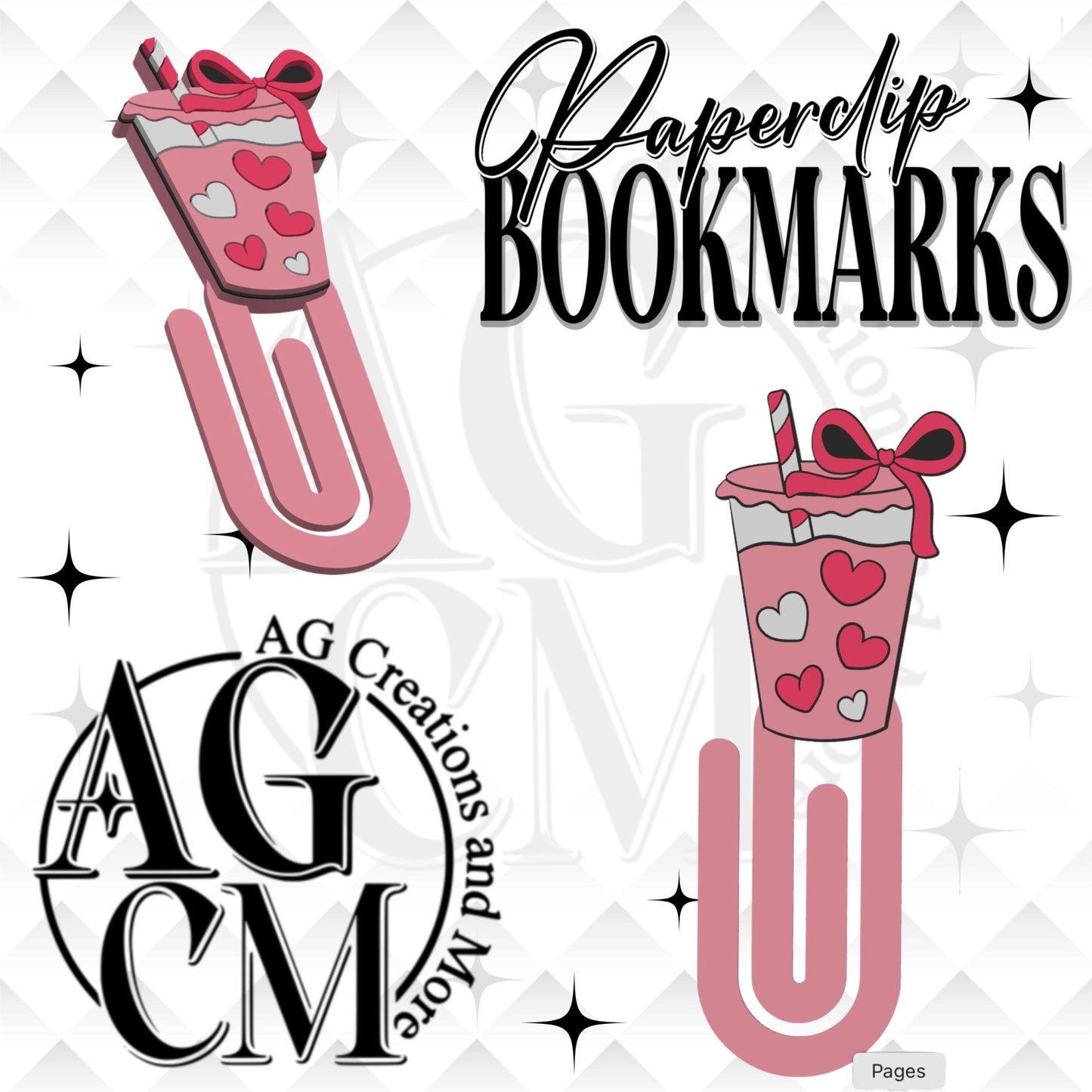 Heart Ice Coffee  Paperclips (wholesale)