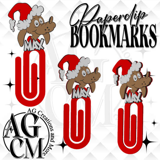 G-Xmas dog 3D Paperclip / Bookmarks (wholesale)