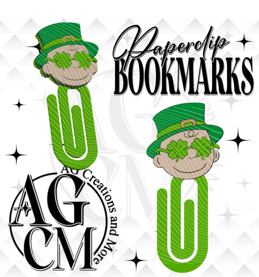 CB Shamrock Glasses Bookmark Paperclip 3MF File