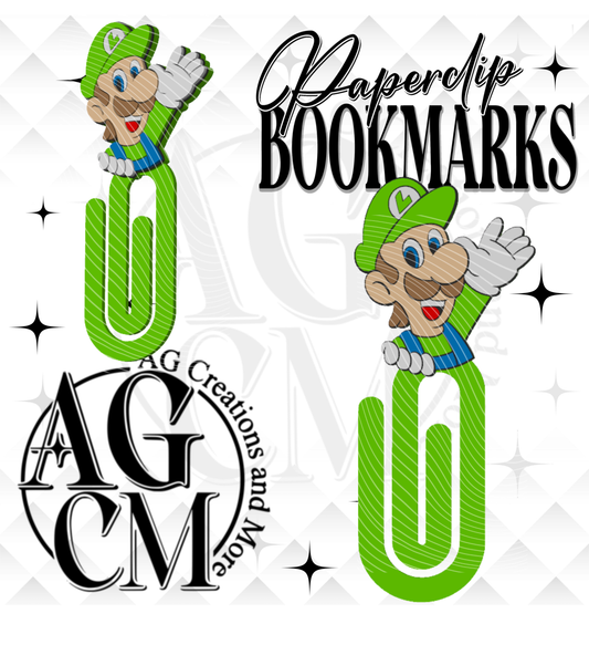 Green Boy Paperclip / Bookmarks (wholesale)