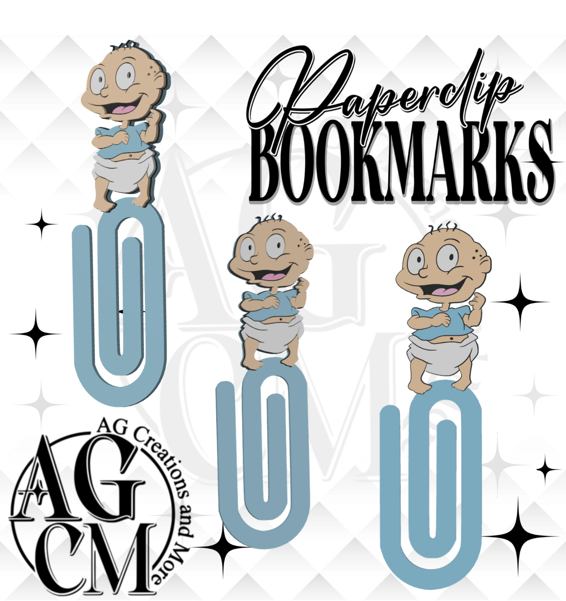 90 baby 3D Bookmark/ Paperclip 3MF File