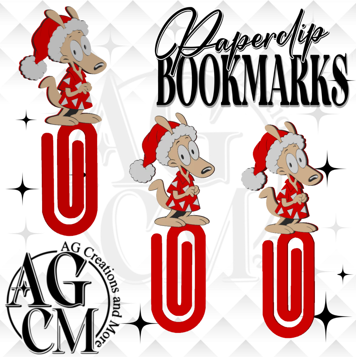 90s Wacky Wallaby 3D Paperclip / Bookmarks (wholesale)