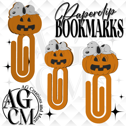 Pumpkin Pup 3D Paperclip / Bookmarks (wholesale)