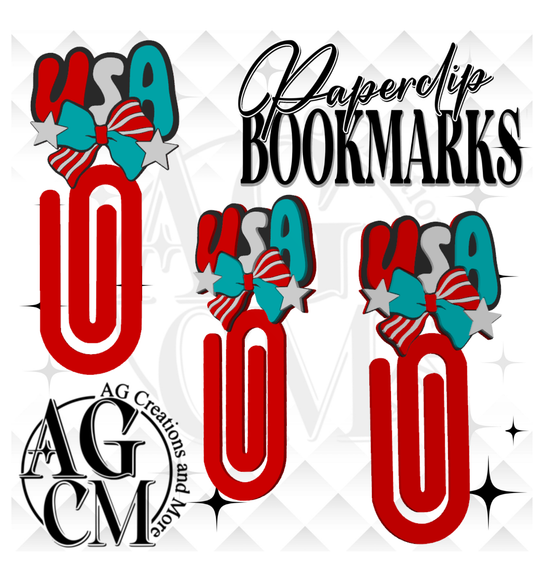 USA 3D Paperclip / Bookmarks (wholesale)