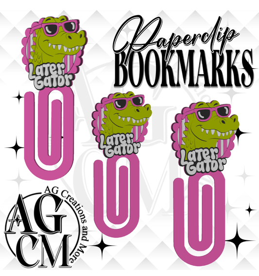 Later Gator 3D Paperclip / Bookmarks (wholesale singles)