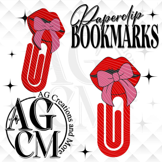 Lips Bow  3D Paperclips Bookmarks (wholesale)