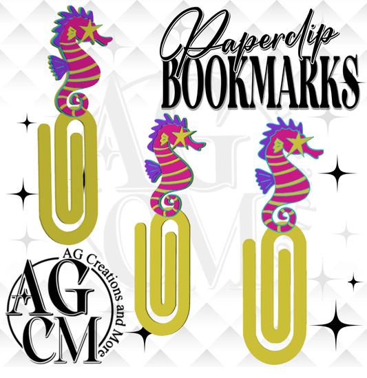 Seahorse 3D Bookmark/ Paperclip 3MF File