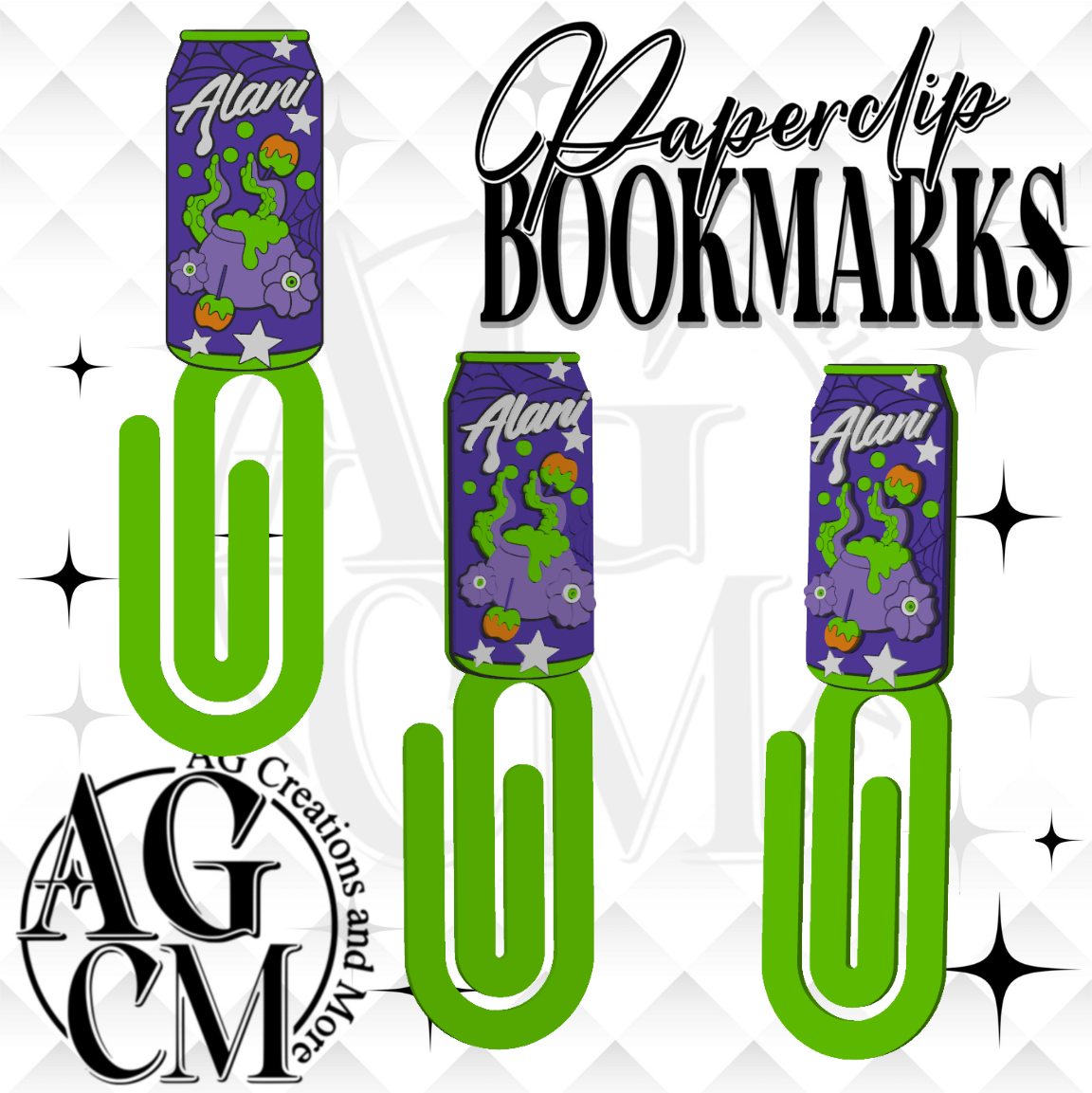 Witch apple 3D Bookmark/ Paperclip 3MF File