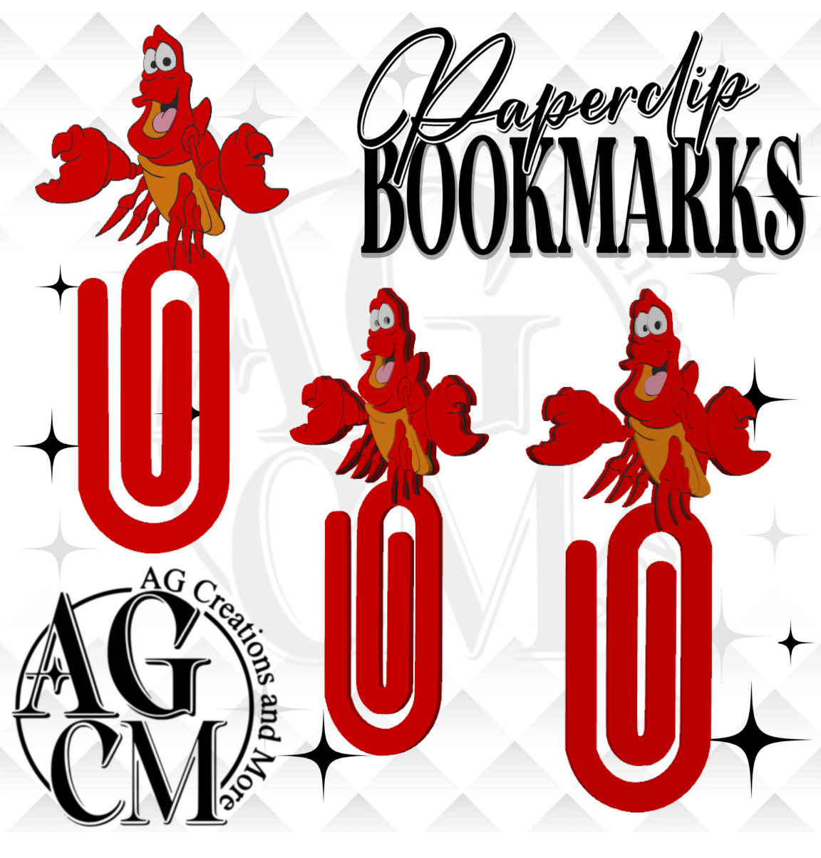 Red Crab 3D Paperclip / Bookmarks (wholesale)