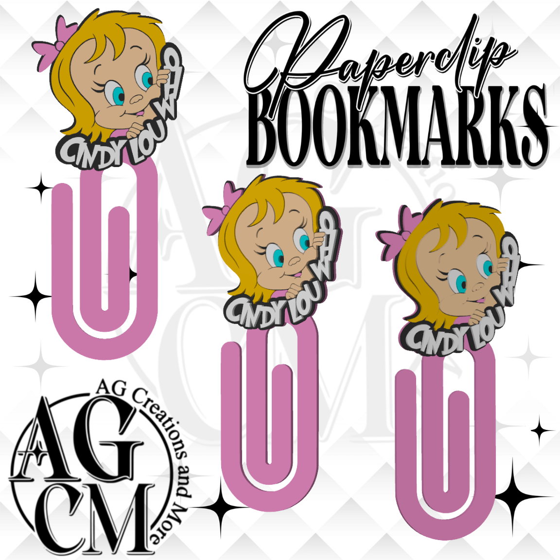 Lou 3D Paperclip / Bookmarks (wholesale)