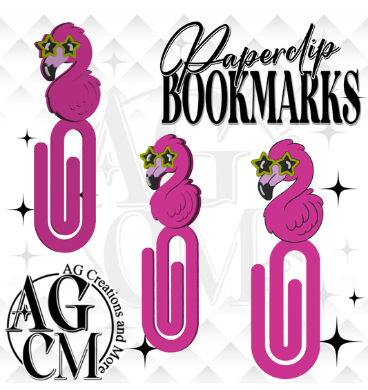 Flamingo 3D Bookmark/ Paperclip 3MF File