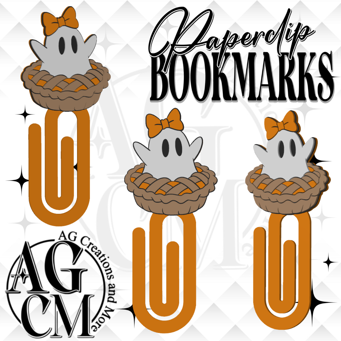 Ghost Pie 3D Bookmark/ Paperclip 3MF File