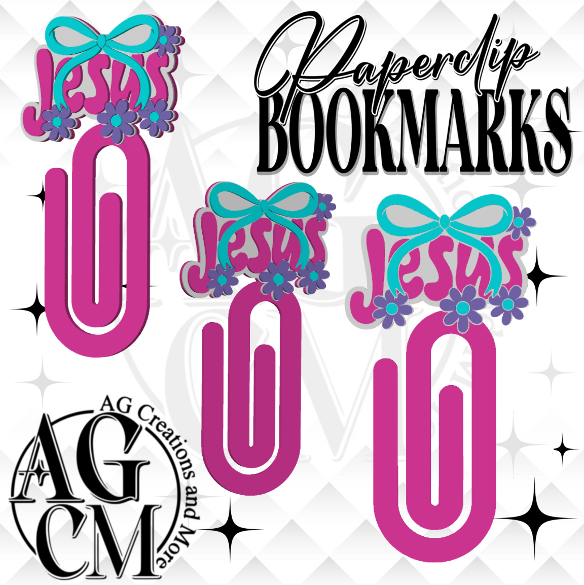 Jesus Bow 3D Bookmark/ Paperclip 3MF File