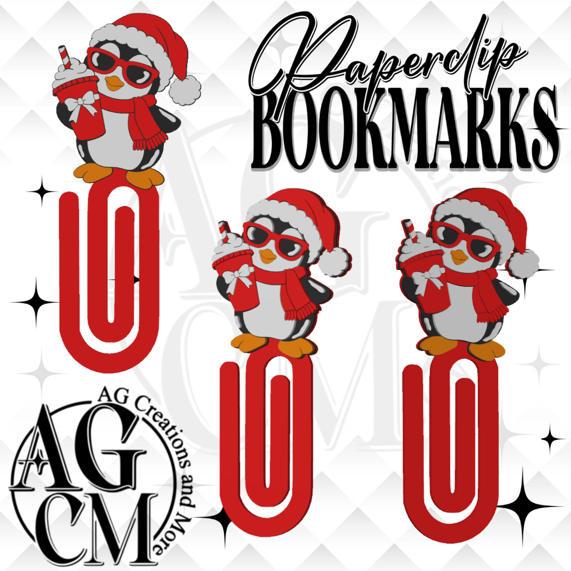 Penguin 3D Bookmark/ Paperclip 3MF File