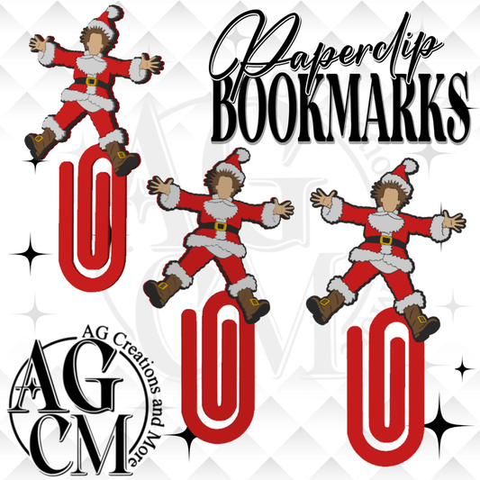 Crazy Santa  3D Bookmark/ Paperclip 3MF File