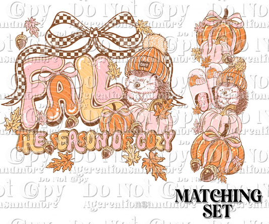 Fall Cozy hedge  set Digital Download PNG