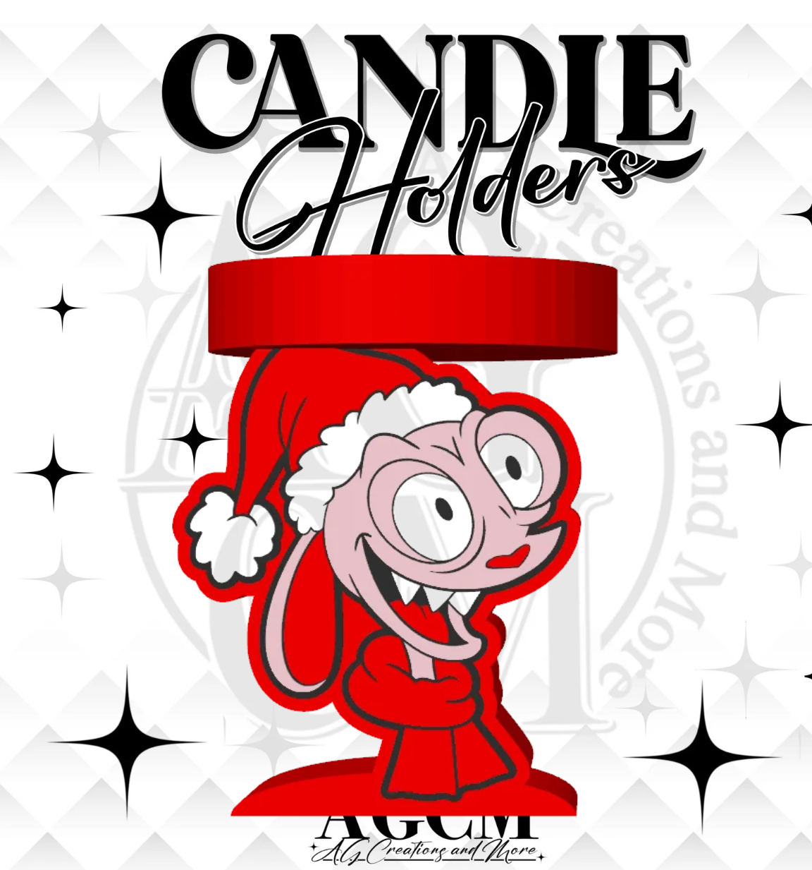 90s Silly Kitty 3D Candle Holder (wholesale)