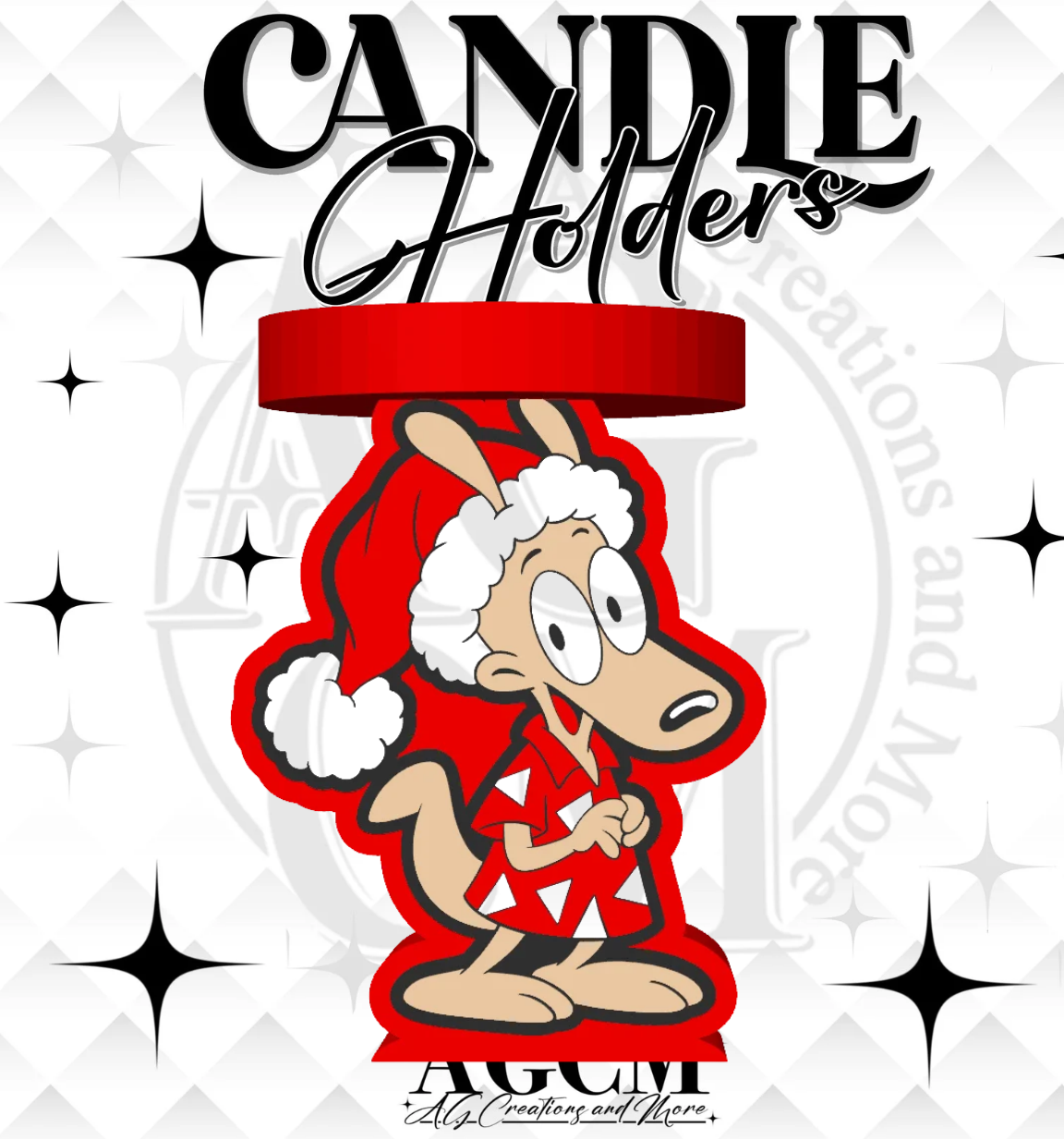 90s Wacky Wallaby 3D Candle Holder (wholesale)