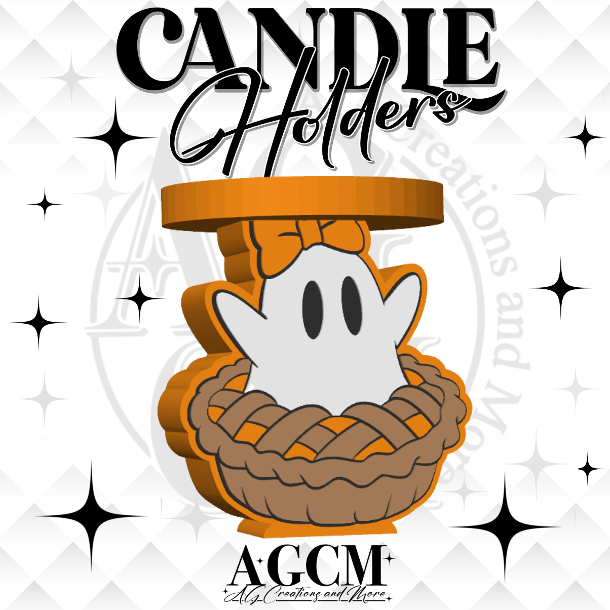 Ghost Pie 3D Candle Holder (wholesale)