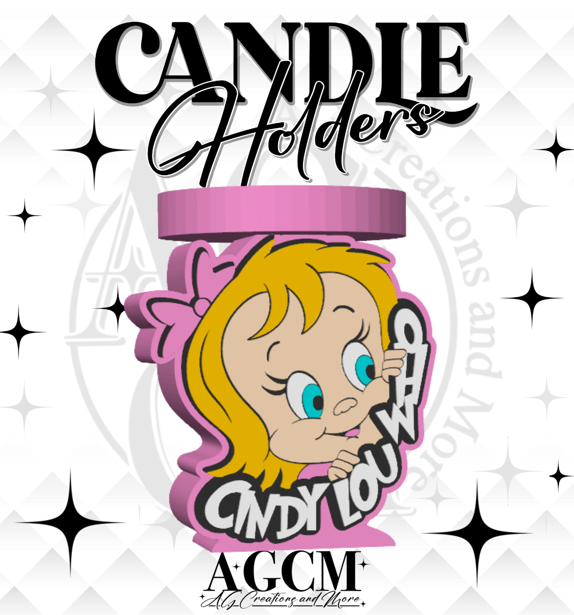 Lou 3D Candle Holder 3MF / STL File