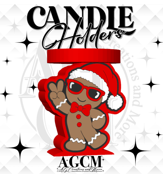 Gingerbread 3D Candle Holder 3MF / STL File