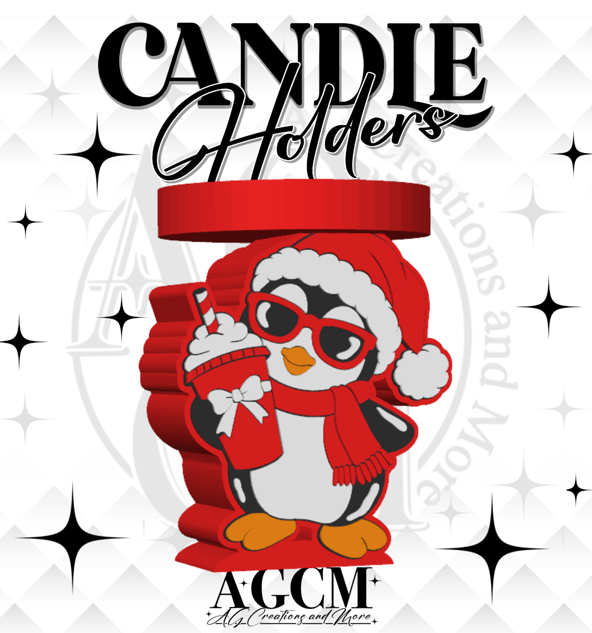 Penguin 3D Candle Holder (wholesale)