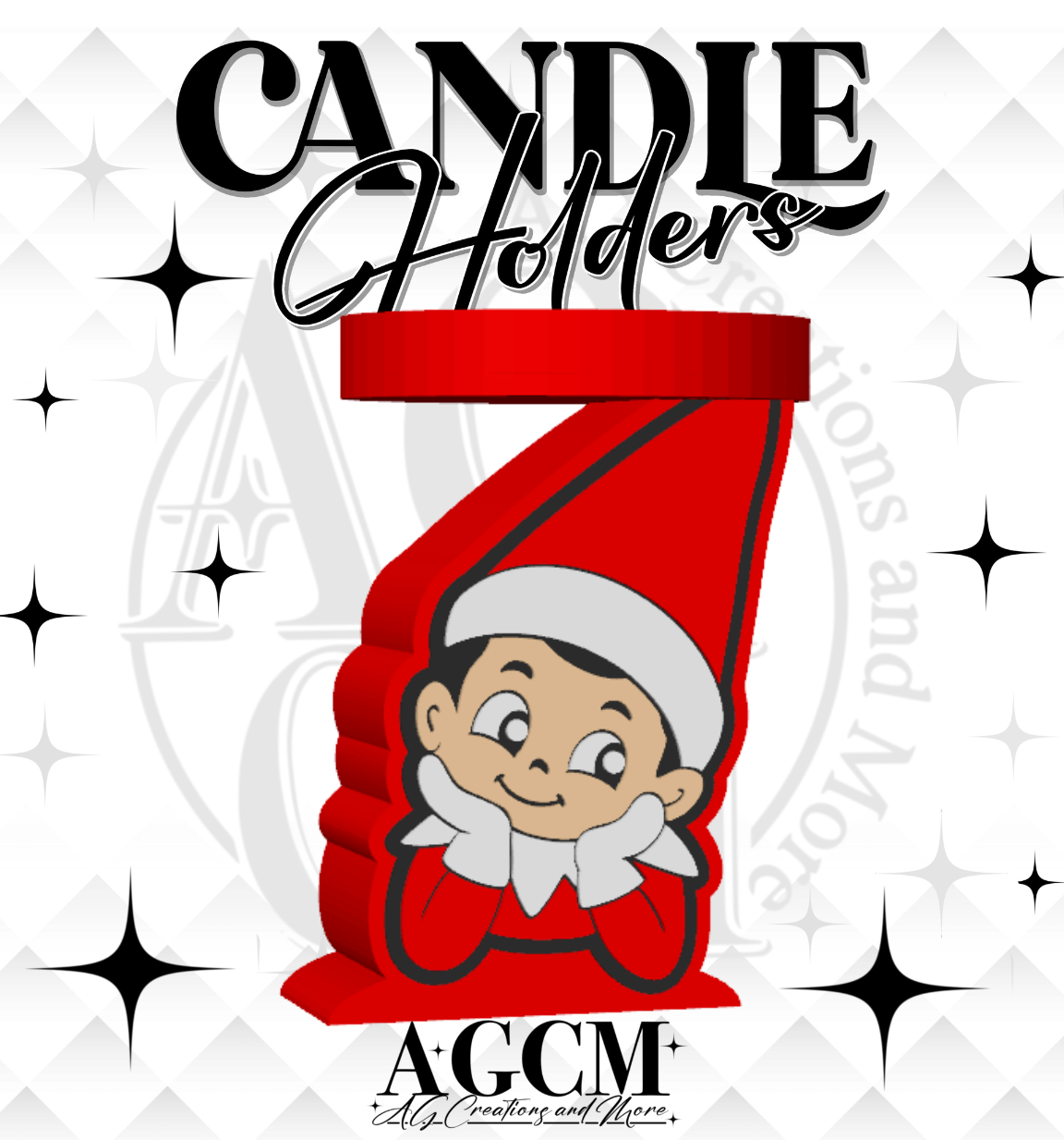 Elf Boy 3D Candle Holder 3MF / STL File