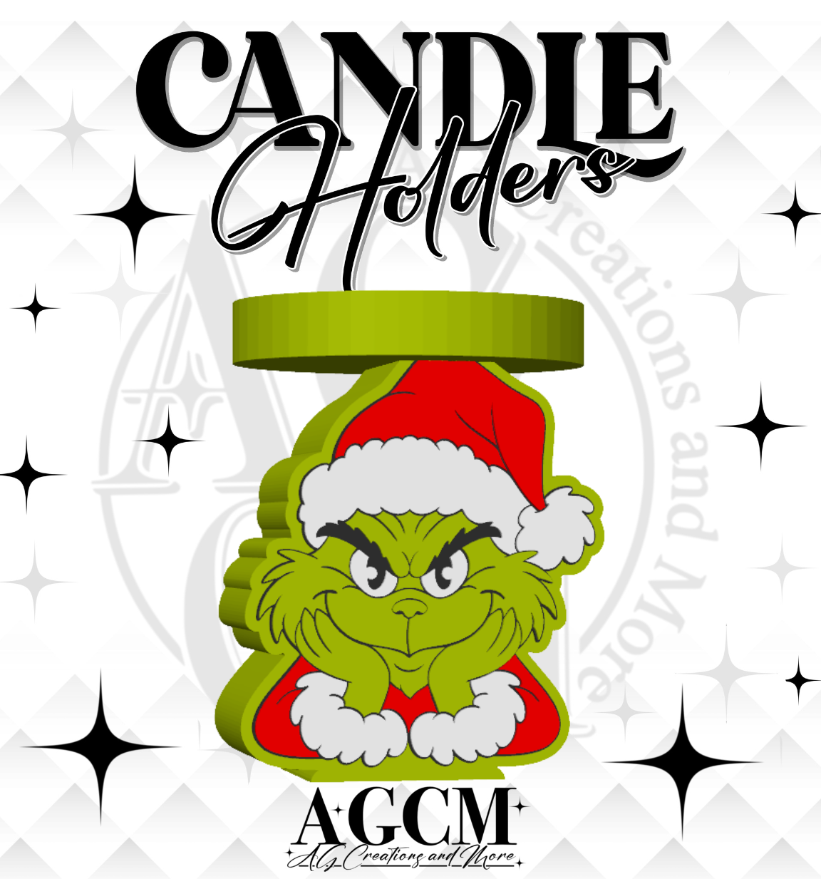 G-hands on face 3D Candle Holder 3MF / STL File