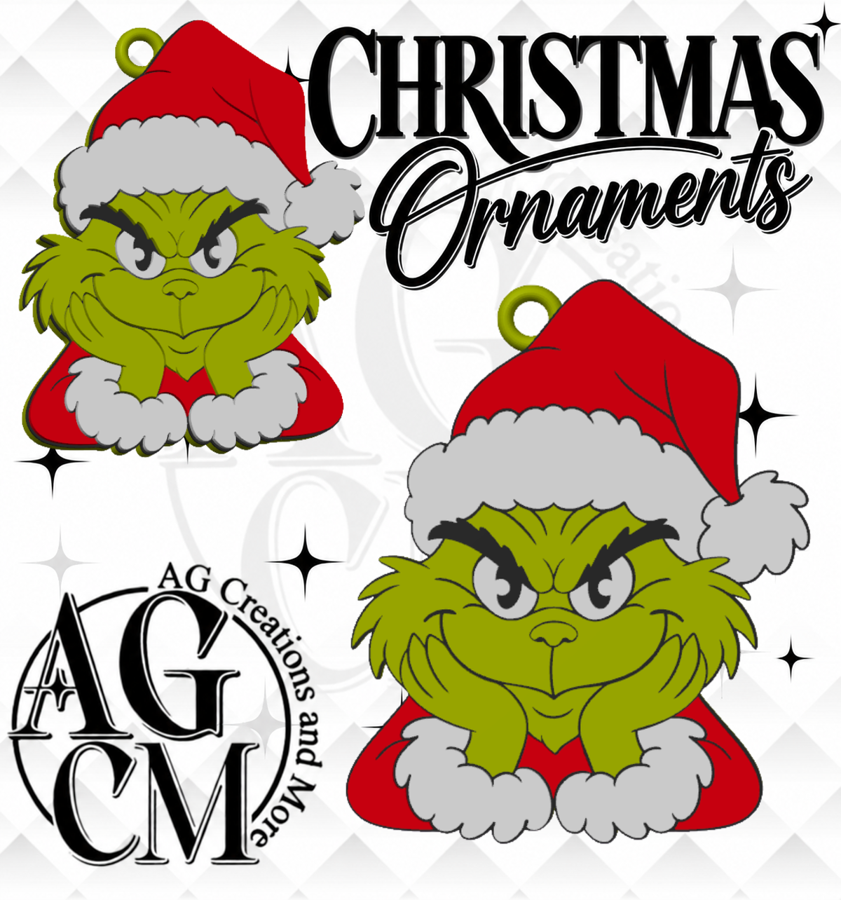 Grumpy Green Guy 3D Christmas Ornament STL 3MF