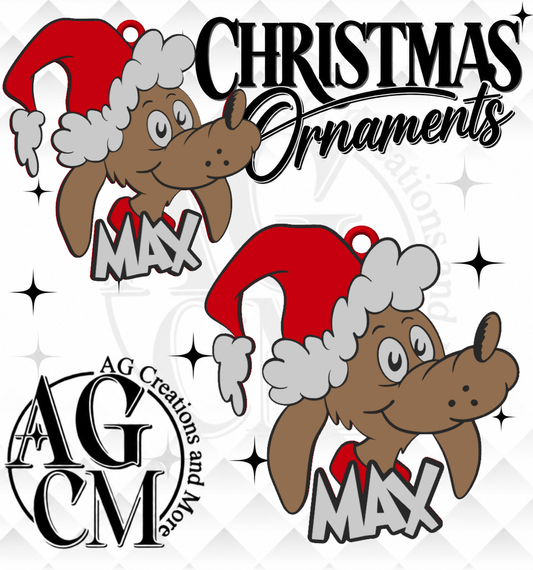 Christmas Dog 3D Christmas Ornament STL 3MF