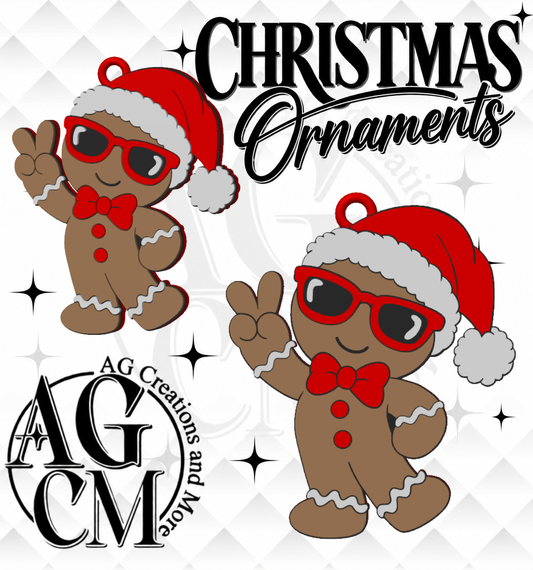 Gingerbread 3D Christmas Ornament STL 3MF