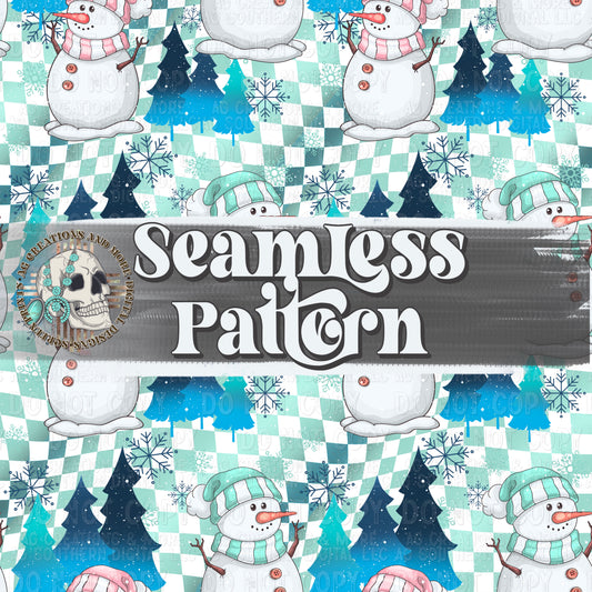 Feeling Frosty Christmas Seamless Pattern