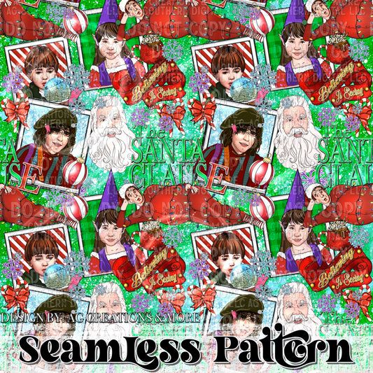 Santa Clause Christmas Seamless Pattern