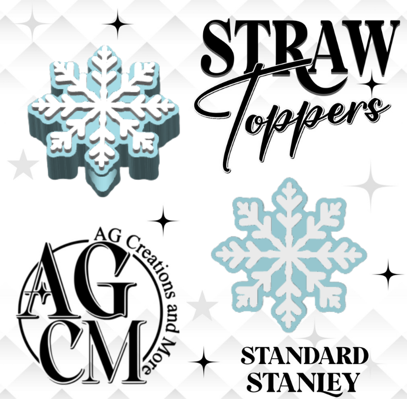 blue Snowflake 3MF File