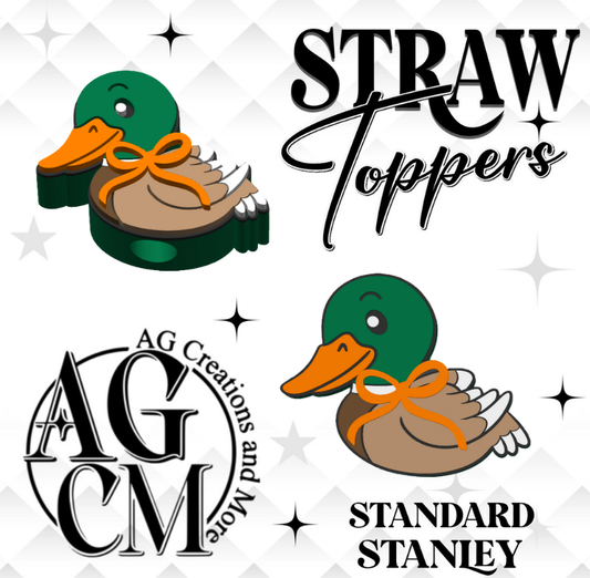 Mallard 3D Straw Topper