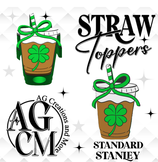 Clover Drink 3D Straw Topper
