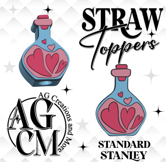 Love Potion 3D Straw Topper
